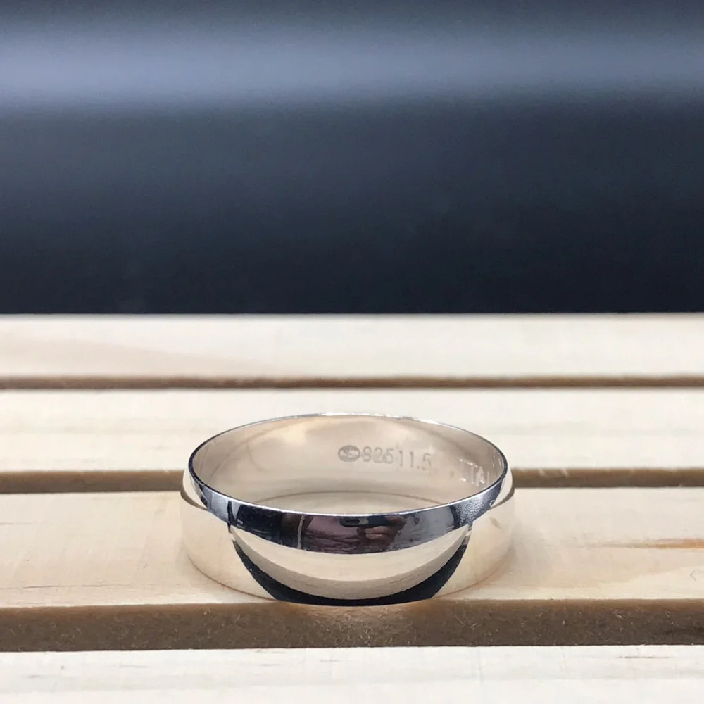 925 Sterling Silver wedding Band Ring size 10 - Picture 10 of 13